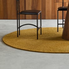 Ochre Echo Hand-Tufted Pure New Wool Round Rug