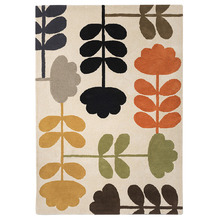 Multi-Colour Cut Stem Hand-Tufted Wool Rug