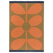 Tomato Giant Sixties Stem Hand-Hooked Indoor/Outdoor Rug