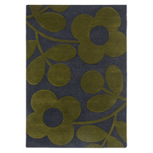 Marine Sprig Stem Hand-Tufted Pure New Wool Rug