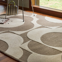 Mushroom Prism Flower Hand-Tufted Pure New Wool Rug