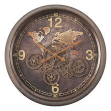 62cm Atlas Metal Wall Clock