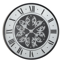 60cm French Industrial Metal Wall Clock