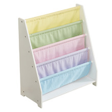 Pastel Wooden Canvas Sling Bookcase