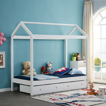 Hayes Wooden Single Bed with Storage