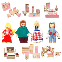 Wooden Doll House Play Set