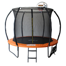 6 Pole Trampoline with Safety Net & Basketball Board