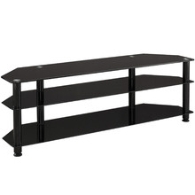 90cm Black Glass Entertainment Unit