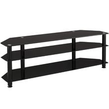 Black Glass-Top Entertainment Unit