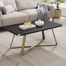 Black & Gold Athena Rectangular Coffee Table