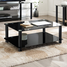 Feyre 2-Tier Rectangular Glass Coffee Table
