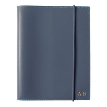 A6 Navy Leather Refillable Journal