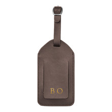 Brown Leather Luggage Tag