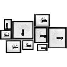 9 Piece Slim Box Frame Gallery Wall Set