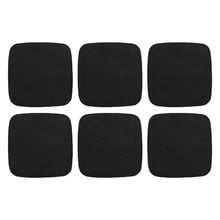 6 Piece Black Artisan Genuine Leather Coaster Set