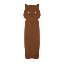 Wombat Personalised Leather Bookmark