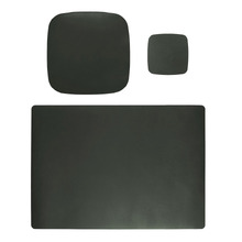 3 Piece Green Artisan Cowhide Leather Starter Desk Set
