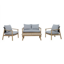 4 Seater Pura Acacia Wood Outdoor Lounge Set