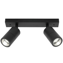 Stockholm Black Aluminium 2 Lamp Rail Spotlight