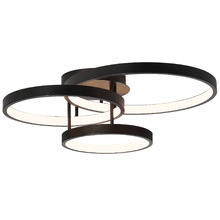 Zola Aluminium 3 Ring LED Semi Flush Mount Ceiling Light