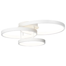 Zola Aluminium 3 Ring LED Semi Flush Mount Ceiling Light