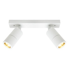 Stockholm White 2 Light Outdoor Rail Spotlight