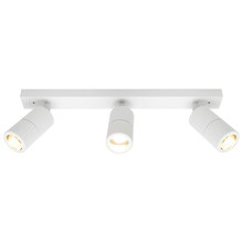 Stockholm White 3 Light Outdoor Rail Spotlight