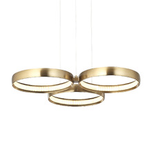 Clara Steel LED 3 Light Pendant