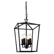 Panama Steel 4 Light Pendant
