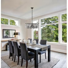 Porsha 8 Light Steel Pendant