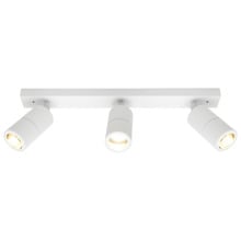 Stockholm White 3 Light Outdoor Rail Spotlight