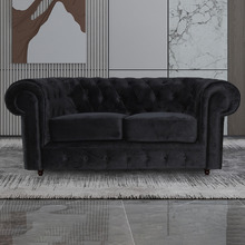 Cleo Button Tufted 2 Seater Velvet Sofa