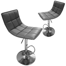 Lunar Faux Leather Gas Lift Stools (Set of 2)