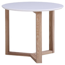 White Aura Round Lamp Table