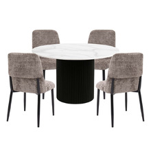 4 Seater Grey Gaia Dining Table & Chair Set