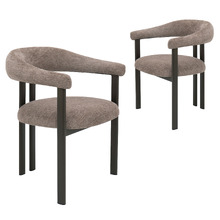 Brown Gia Upholstered Dining Chairs (Set of 2)