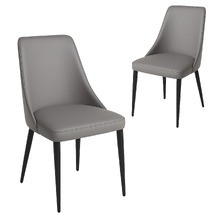 Ezra Faux Leather Dining Chairs (Set of 2)