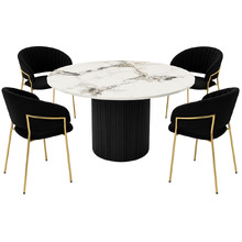 4 Seater Zarina Sintered Stone Dining Table & Chair Set