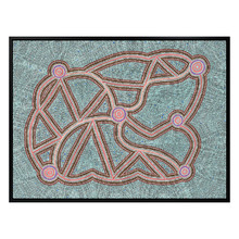 Ngapa Jukurrpa III Pink Canvas Wall Art