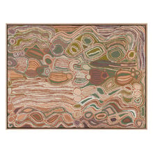 Mina Mina Jukurrpa VIII Neutral Canvas Wall Art