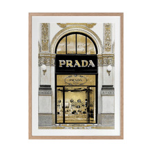 Prada in Gold Printed Wall Art