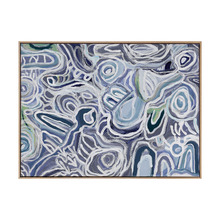 Message Sticks Blue Canvas Wall Art