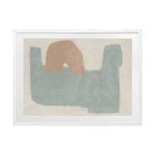 Light Teal Composed Printed Wall Art