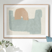 Light Teal Composed Printed Wall Art