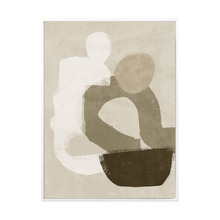 Dark Brown At Ease Printed Wall Art