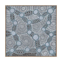 Blue Wanakiji Jukurrpa Printed Wall Art