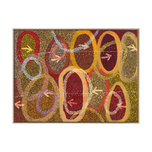 Red Yankirri Jukurrpa IV Printed Wall Art