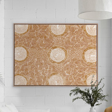 Mustard Pikilyi Jukurrpa Printed Wall Art