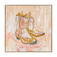 Cowboy Boots at Sunset Canvas Wall Art