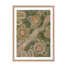 Marrambidya Bila Green Printed Wall Art